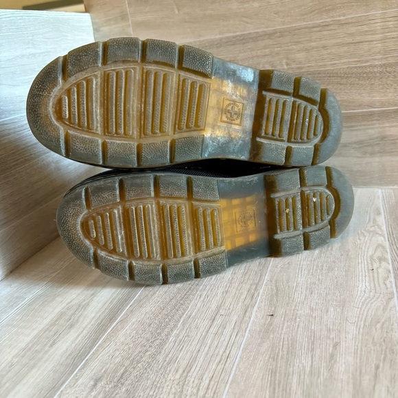 DR MARTENS Airwair COMBS J COMBAT BOOTS KIDS CANVAS SHOES BLACK SIDE ZIP - Picture 2 of 9